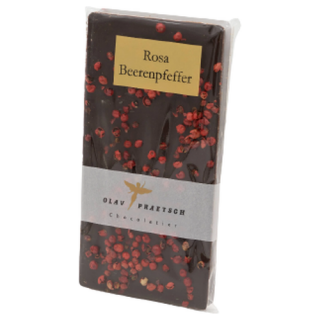 Chocolatier Praetsch Tafel Zartbitter "Rosa Beerenpfeffer" á 100 g