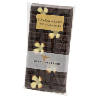 Chocolatier Praetsch Tafel Zartbitter "Glücksschokolade" á 100 g