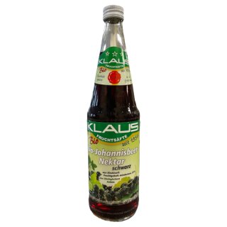 Klaus Bio Johannisbeer Nektar schwarz 0,7l DE-ÖKO-021