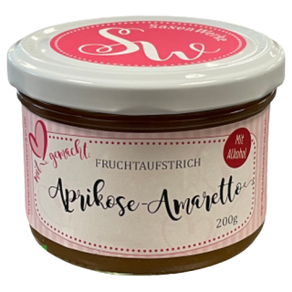 Saxenwerke Fruchtaufstrich Aprikose-Amaretto 200g