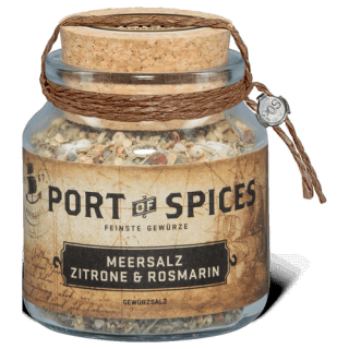 GEMARA Port of Spices Meersalz Zitrone & Rosmarin Tintenglas 110g