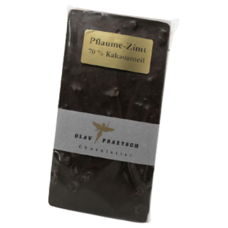 Chocolatier Praetsch Tafel Winter Pflaume-Zimt Zartbitter á 100 g