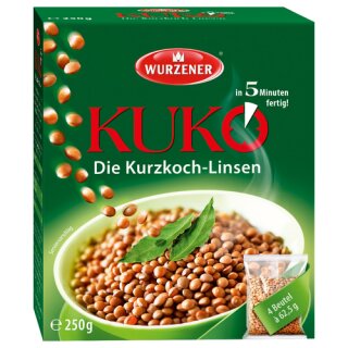 Wurzener KUKO KurzKoch Linsen 4x62,5g