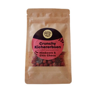 Hülsenreich Bio Crunchy Kichererbsen Himbeere-Chic Chocs 90g