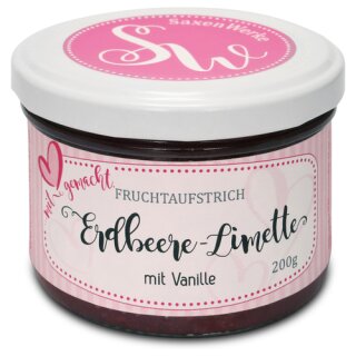 Saxenwerke Erdbeere - Limette Fruchtaufstrich 200g