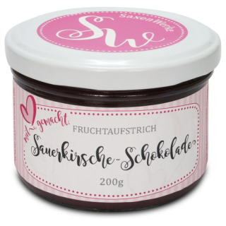 Saxenwerke Fruchtaufstrich Sauerkirsch-Schokolade 200g