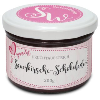 Saxenwerke Sauerkirsch - Schokolade Fruchtaufstrich 200g