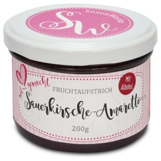 Saxenwerke Fruchtaufstrich Sauerkirsch-Amaretto 200g