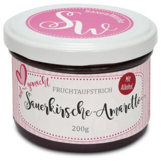 Saxenwerke Sauerkirsch - Amaretto Fruchtaufstrich 200g