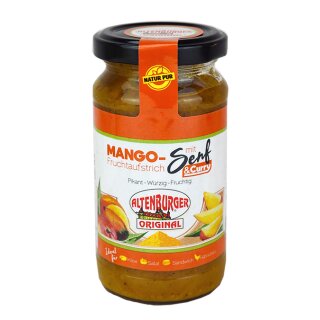 Altenburger Mango Fruchtaufstrich mit Senf und Curry, 190 ml / 240 g Glas