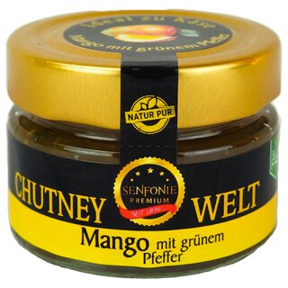 Altenburger Senfonie Premium Mango Chutney mit gr&uuml;nem Pfeffer, 95ml/120g